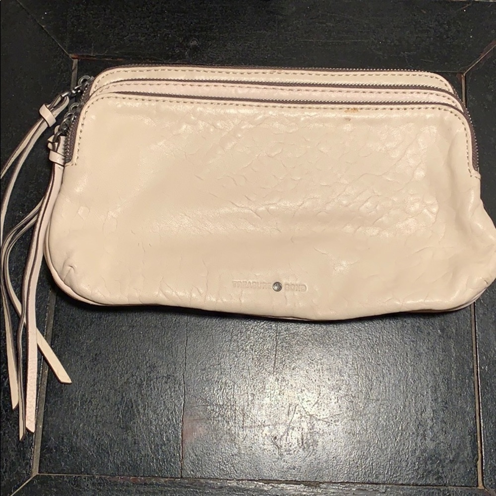 Treasure & Bond leather 3 compartments clutch bag